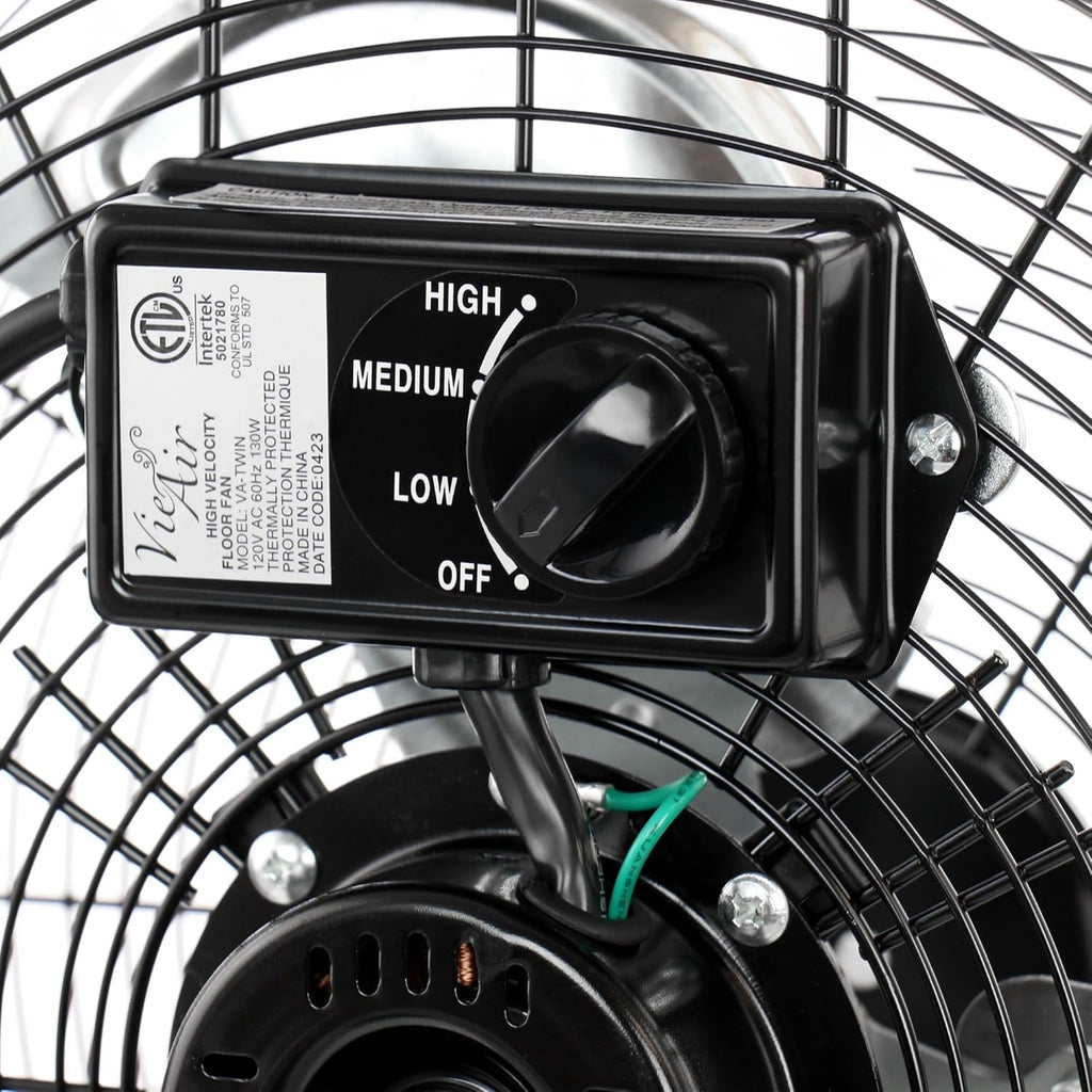 20 Inch Tilting 3-Speed Metal Floor Fan X7693