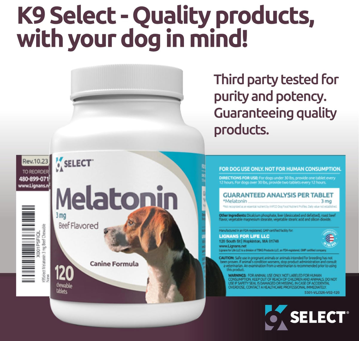 Beef Flavored Multivitamin & Melatonin Tablets for Dogs M832526
