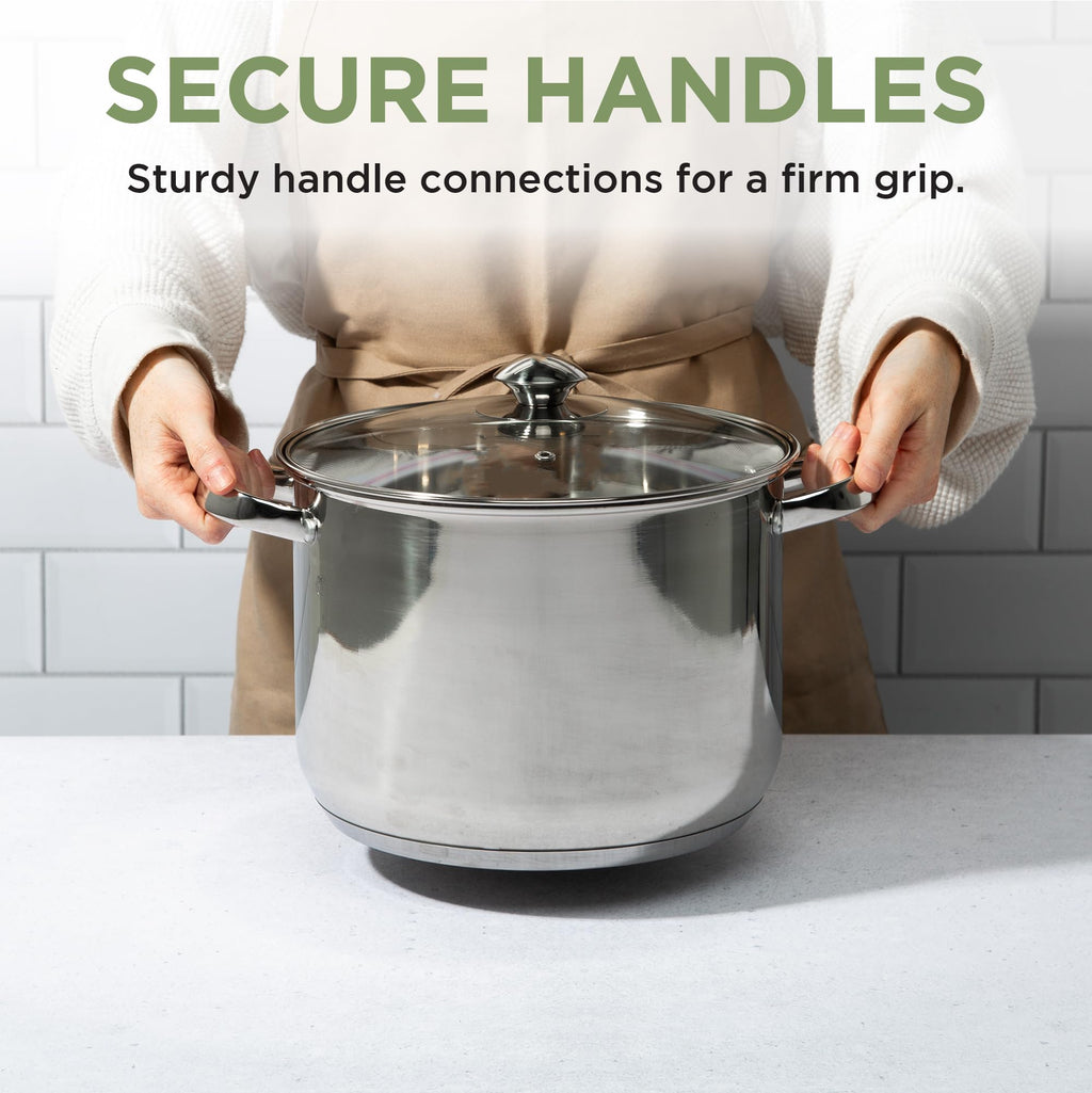 Stainless Steel 8-Quart Stock Pot with Glass Lid Z77823