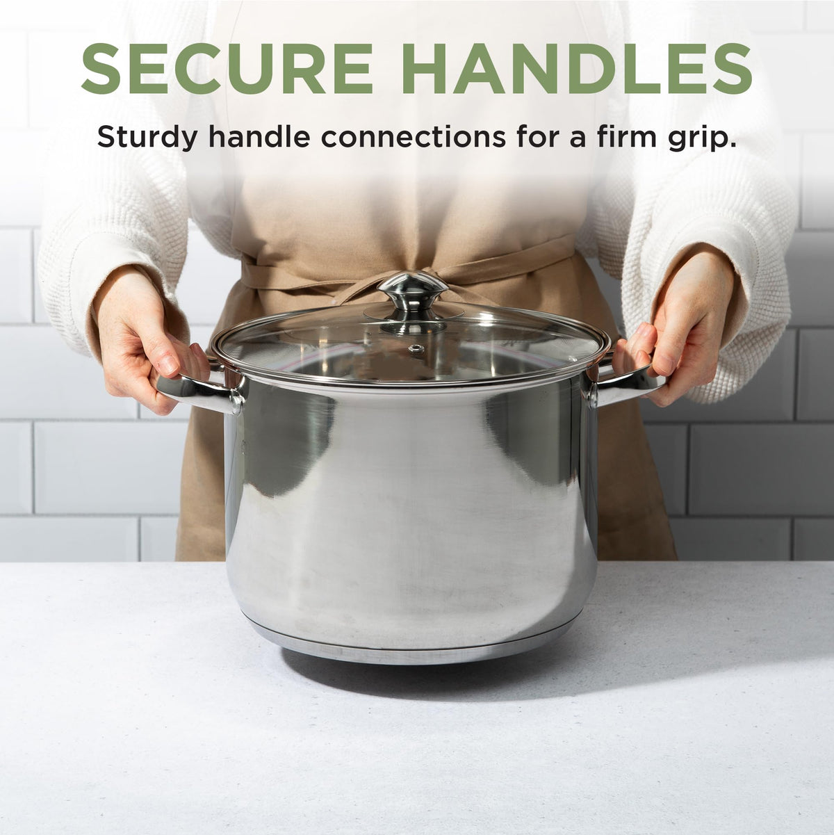 Stainless Steel 8-Quart Stock Pot with Glass Lid Z77823