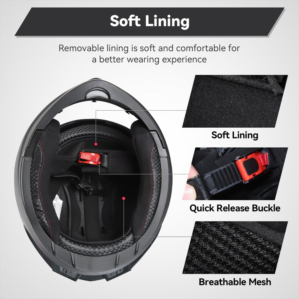 Modular Flip up Motorcycle Helmets DOT Approved J8448