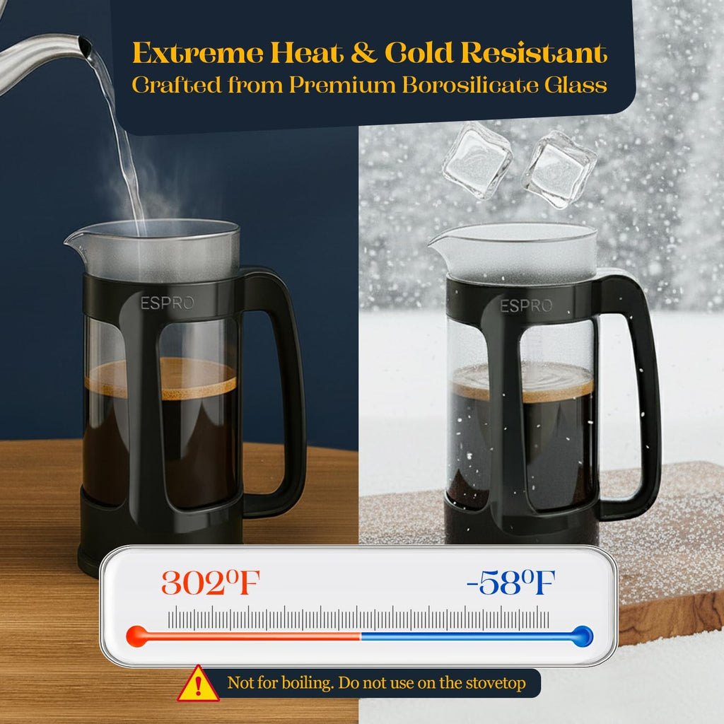 Black 17oz French Press Coffee Maker L759