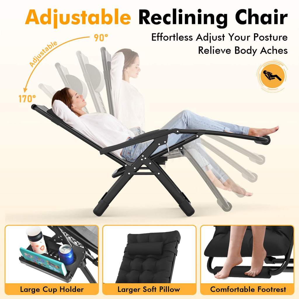 Oversized Zero Gravity Chair XL Black F81983