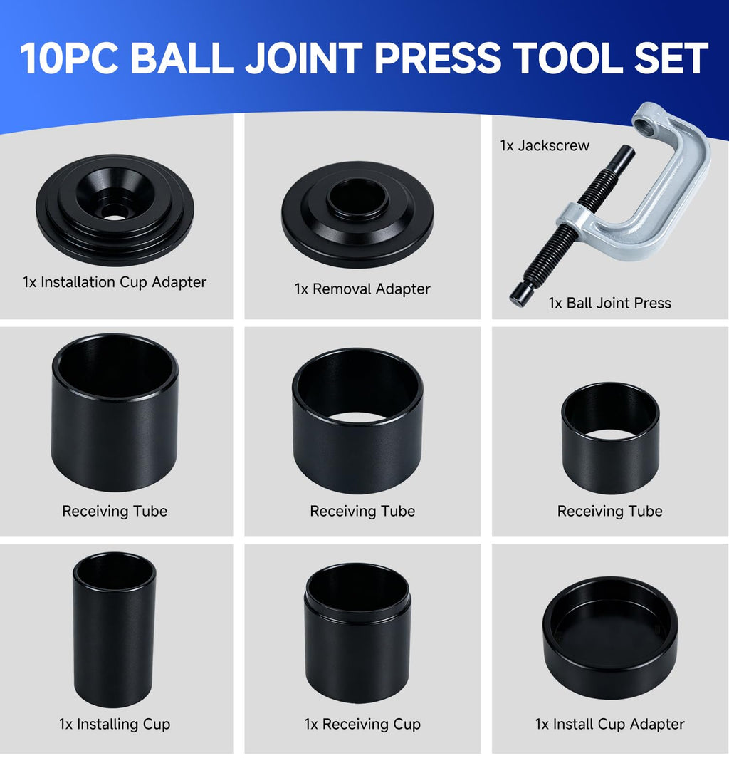 10PC Ball Joint Press Kit & Removal Tool Y280