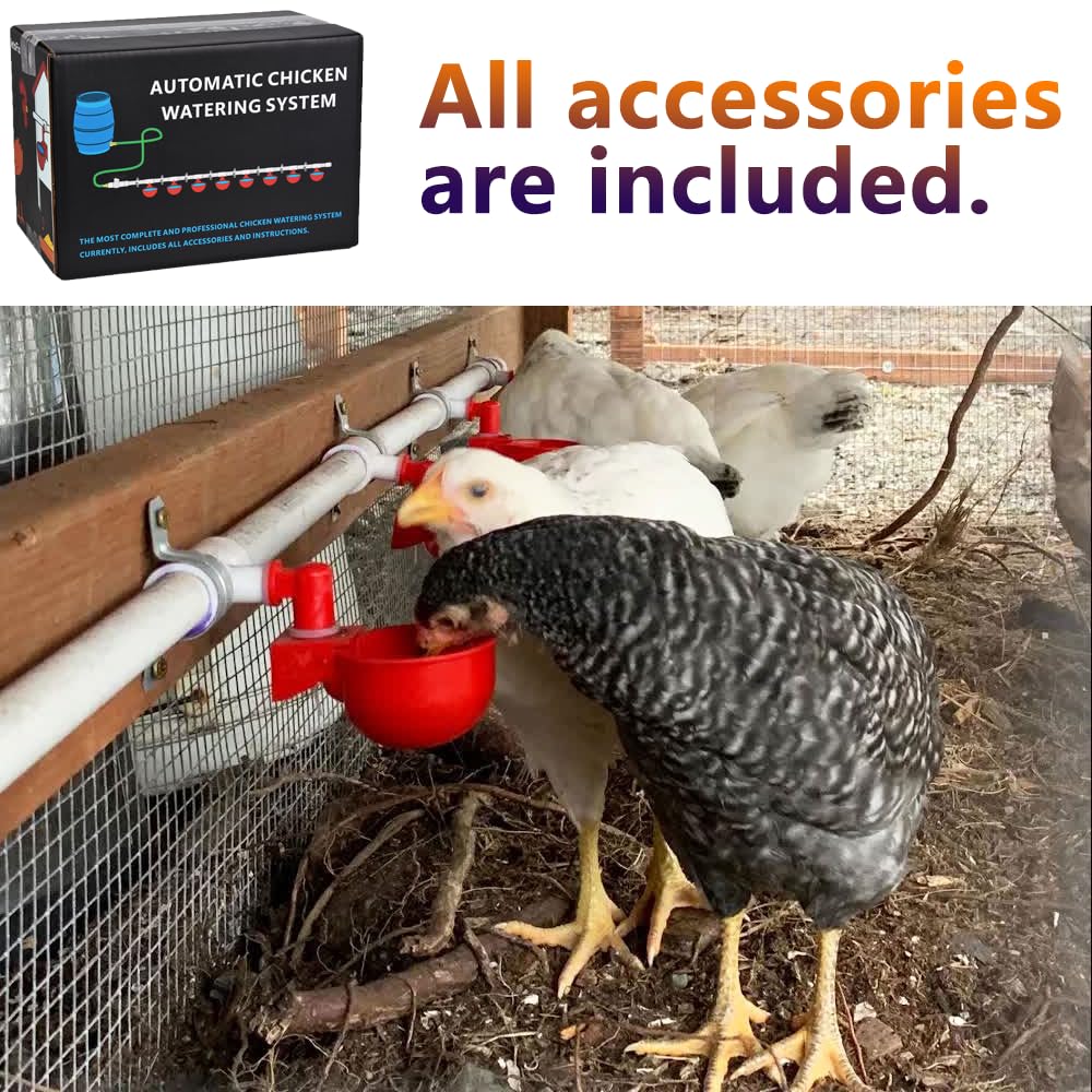 Automatic Chicken Watering System with Hose Connector Kit A64988