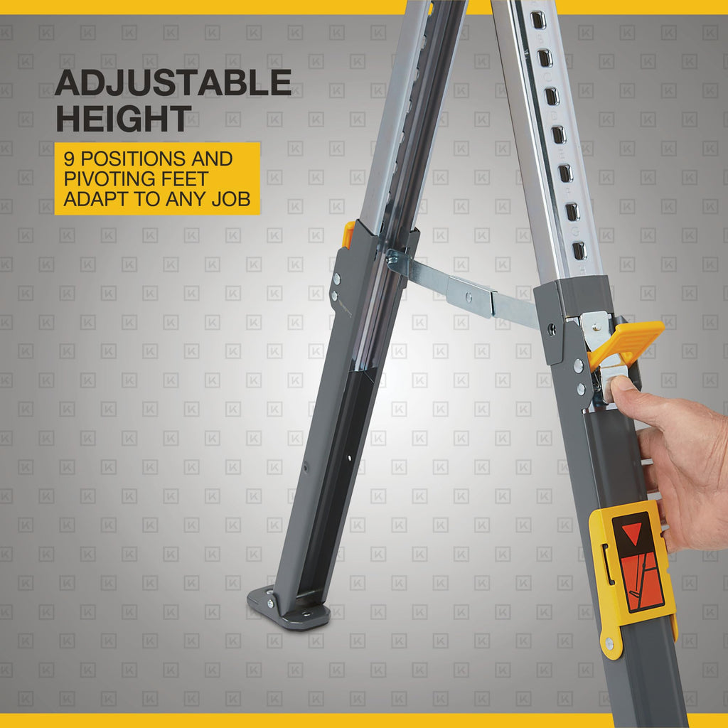 32in. Adjustable Steel Sawhorses, Pair P925509