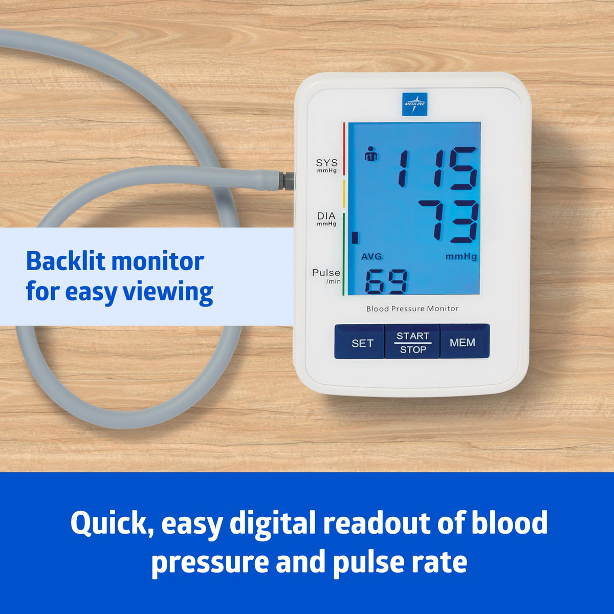 Digital Blood Pressure Monitor with Adult Upper Arm Cuff Y17698