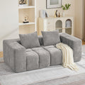 Light Grey Oversized Tufted Memory Foam Loveseat Q3289