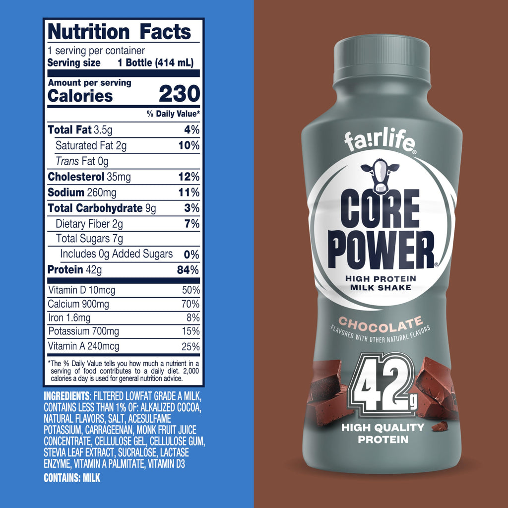 Chocolate High Protein Shake 42g 14oz 12 Pack U248595