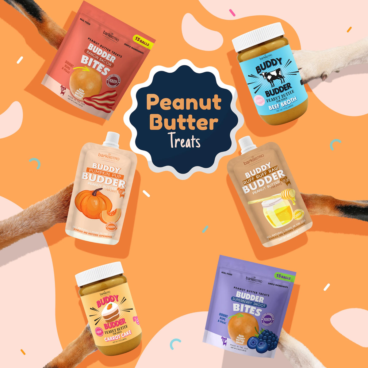 100% Natural Dog Peanut Butter Set of 3 B71694