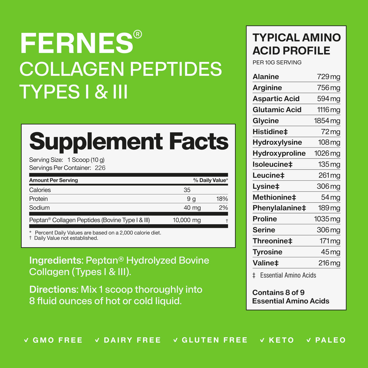 Hydrolyzed Collagen Peptides Protein Powder 5 LB L841
