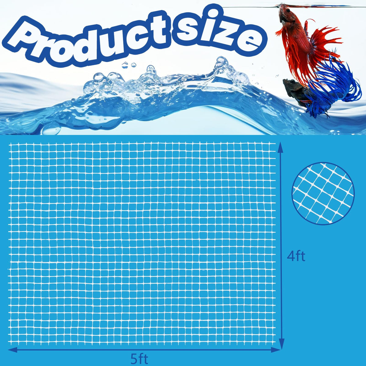 4 x 5 feet Clear Mesh Netting Aquarium Lid B264067