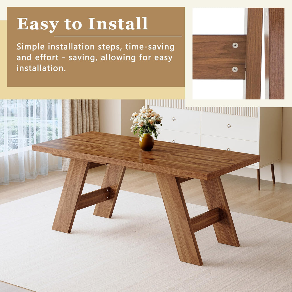 71" 9 Piece Walnut Dining Table Set O119