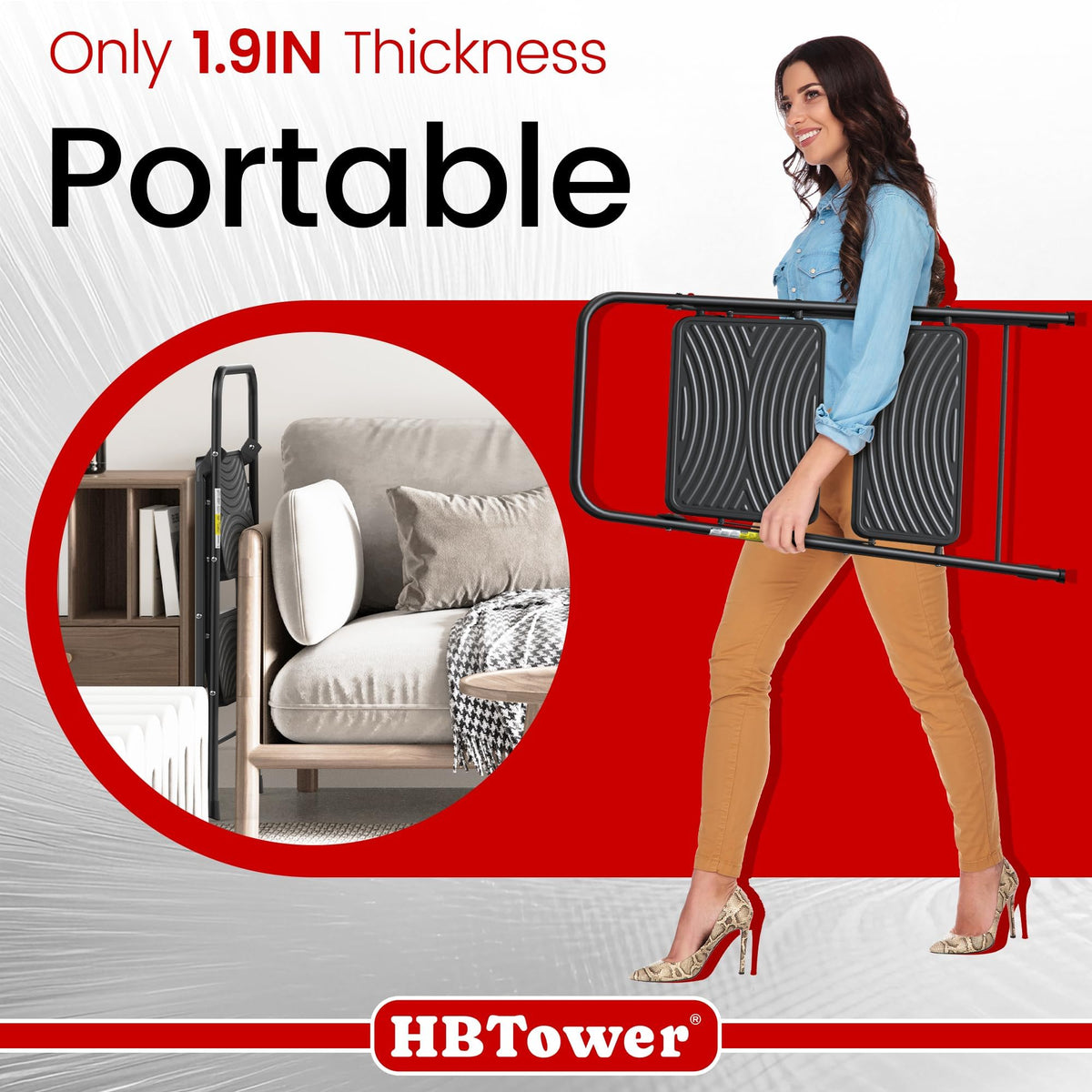 2 Step Ladder with Anti-Slip Pedal E8908