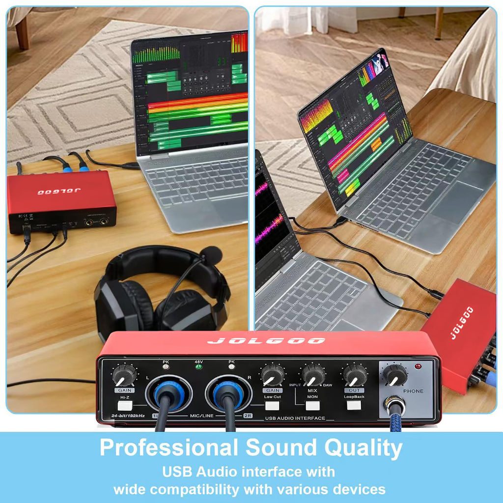 USB Audio Interface, Red 24-Bit/192kHz I2188