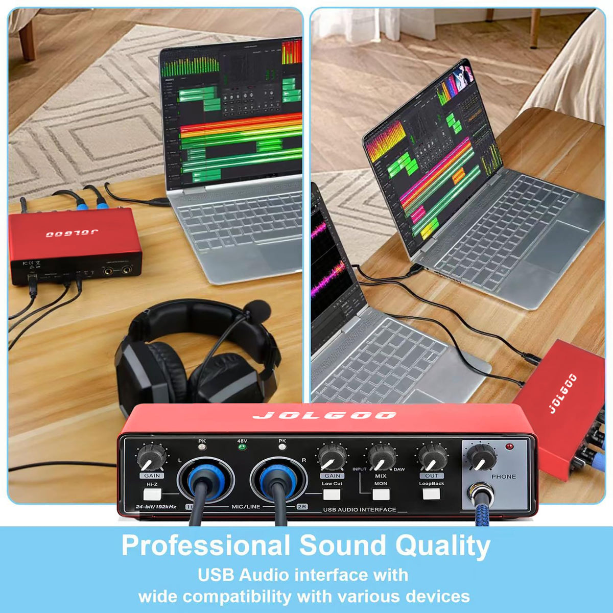 USB Audio Interface, Red 24-Bit/192kHz I2188