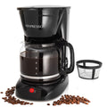 12 Cup Drip Coffee Maker with Reusable Filter, Black J93798