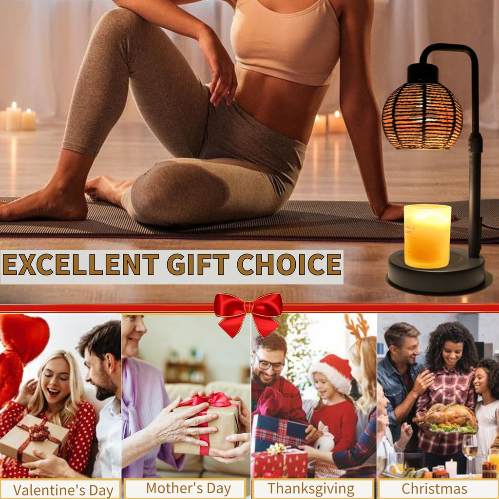 Electric Candle Warmer Lamp with Timer, Adjustable Dimmable D74032