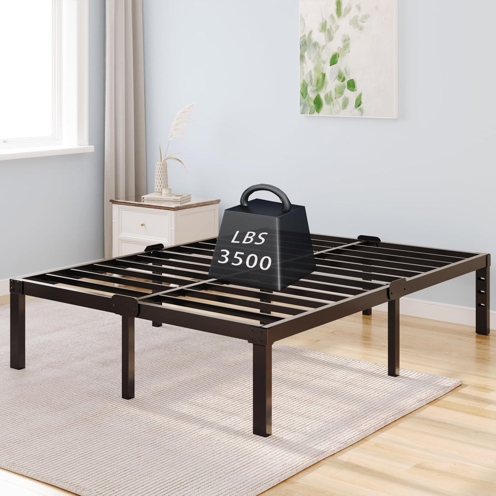 Queen Size 14 Inch Heavy Duty Metal Platform Bed Frame B42406