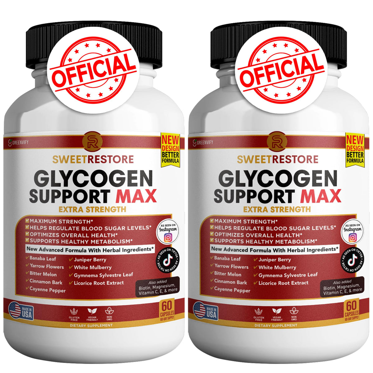 120 Capsules Glycogen Support K1566