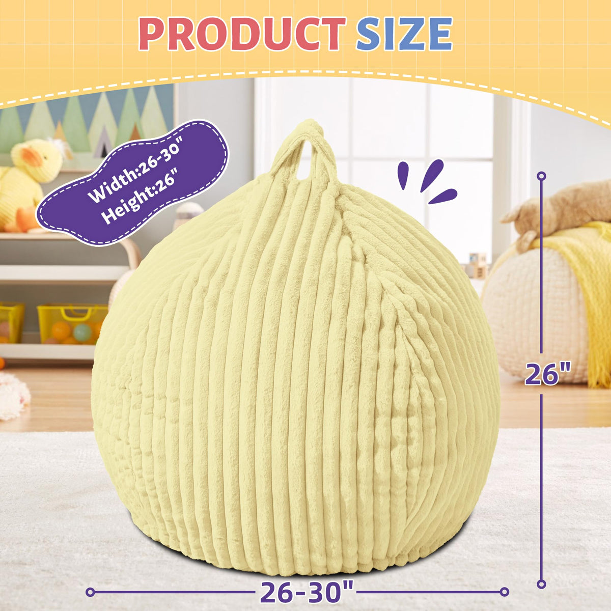 2FT Memory Foam Bean Bag Chair V296566