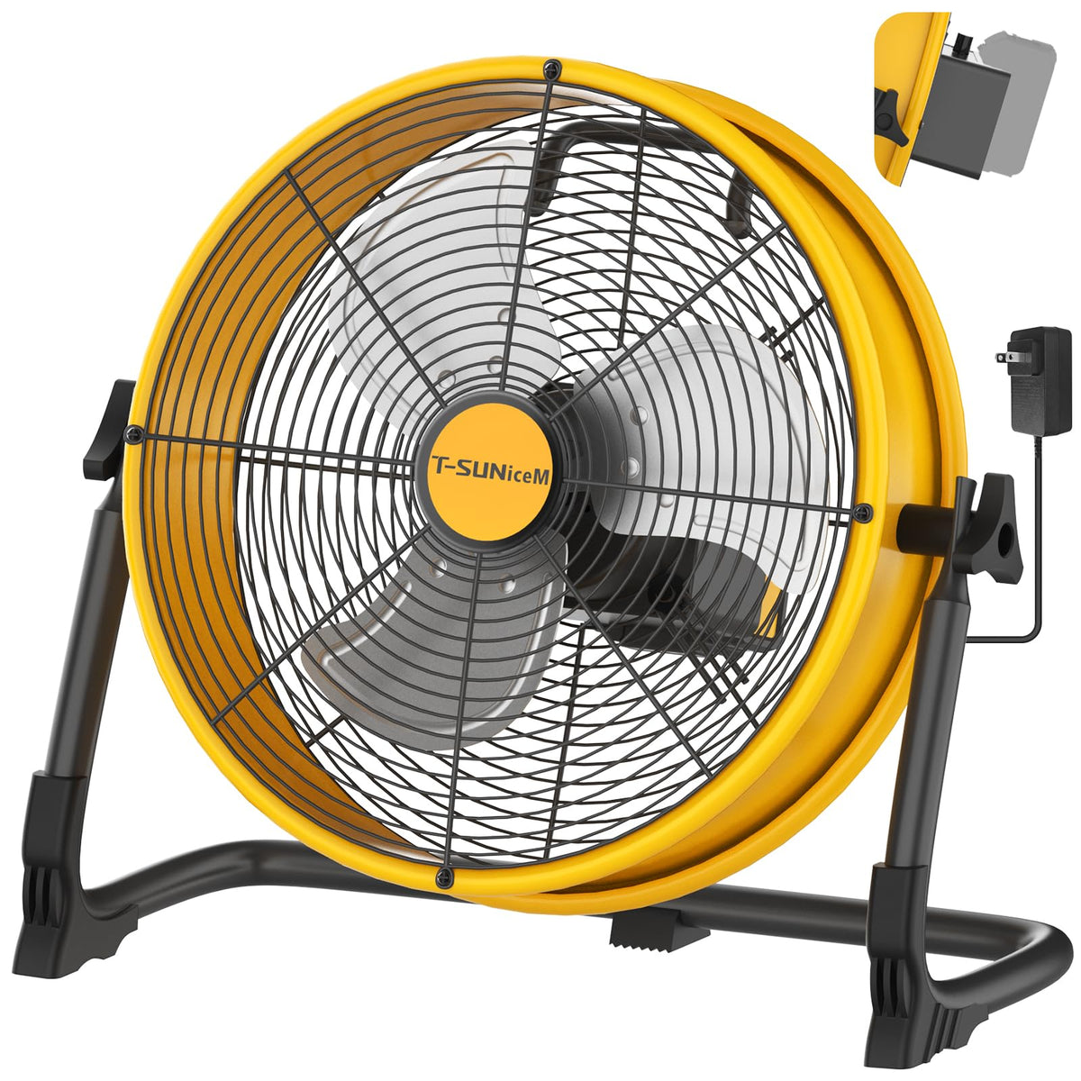 12" Battery Powered Cordless Floor Fan L125