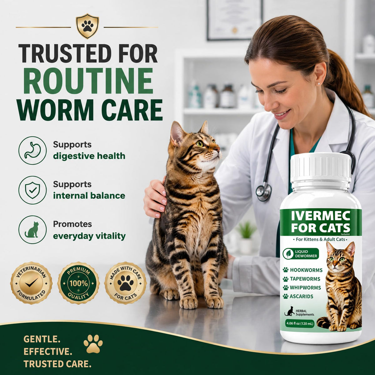 Cat Dewormer Liquid for Cats & Kittens I14892