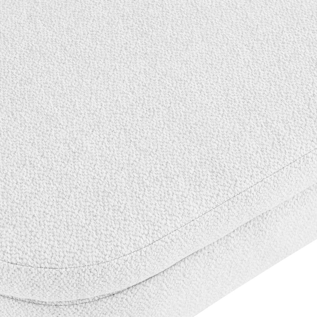 White Linen Fabric Upholstered Storage Bench with Solid Wood Legs T103