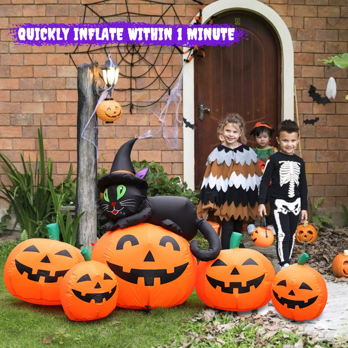 5FT Lighted Inflatable Pumpkin Outdoor Decoration U23169