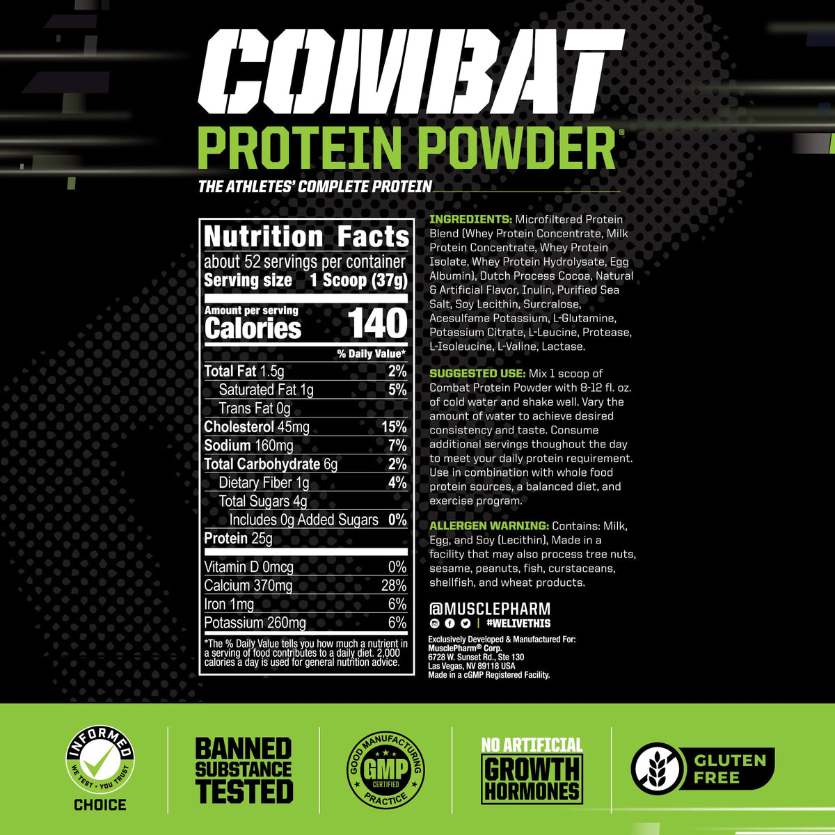Chocolate Milk Flavor 5 Protein Sources Gluten Free Protein Powder 4.2 lb U5231