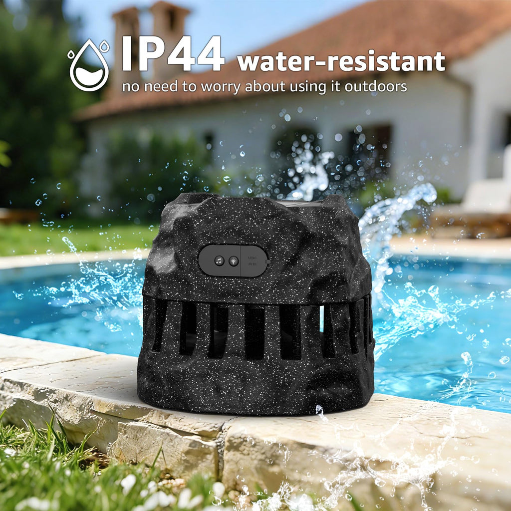 2-Pack Solar Powered Waterproof Rock Speakers M7822