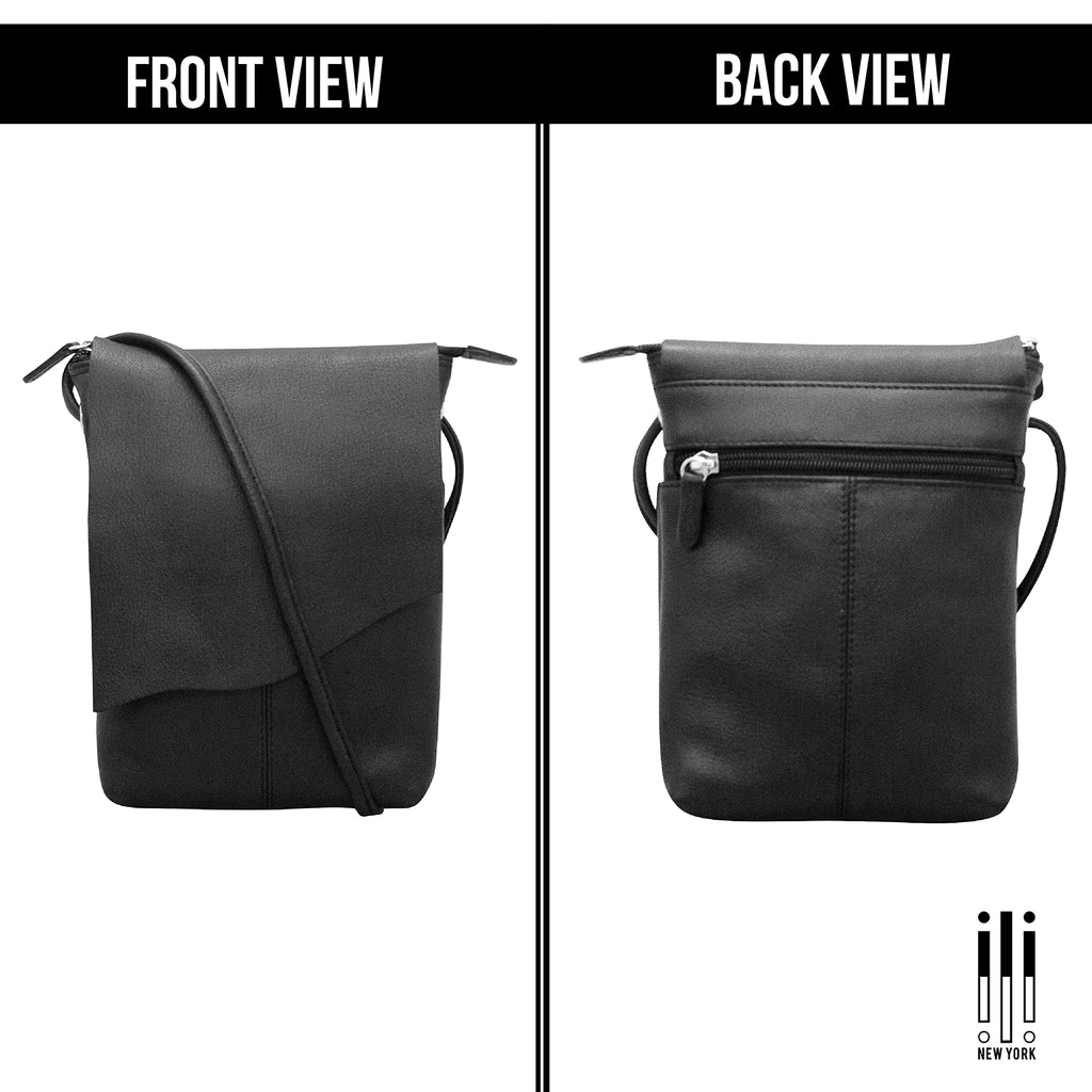 Leather Mini Crossbody Bag with RFID Blocking K828