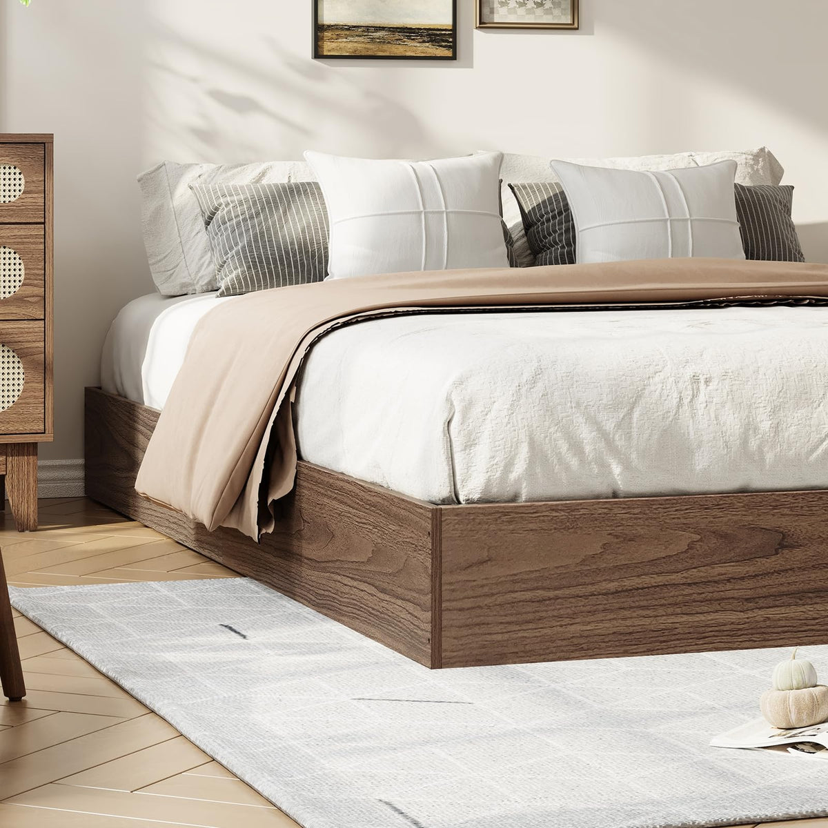 Wood Platform Bed Frame California King N676528