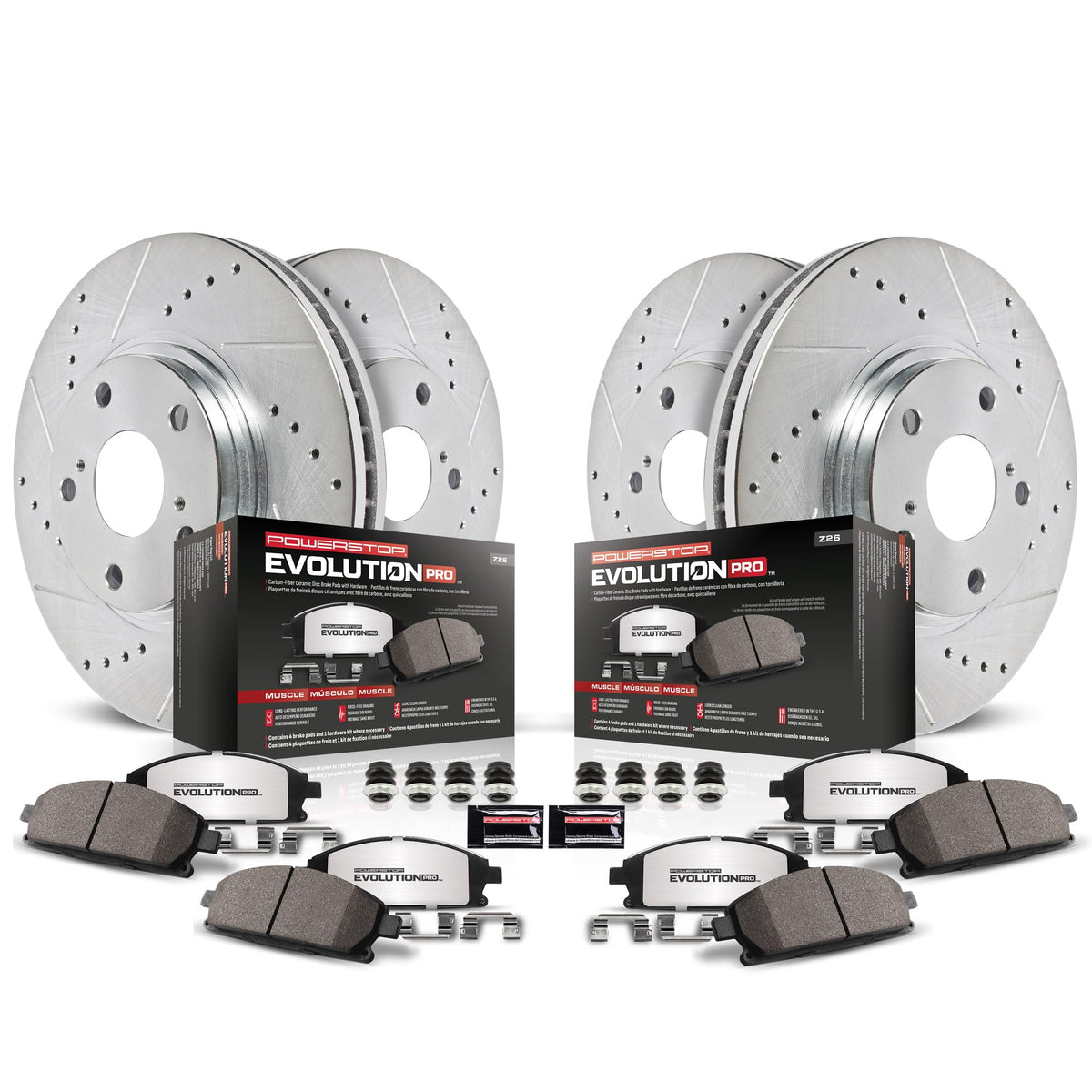 Brake Pad Rotor Kit Front Rear J971910