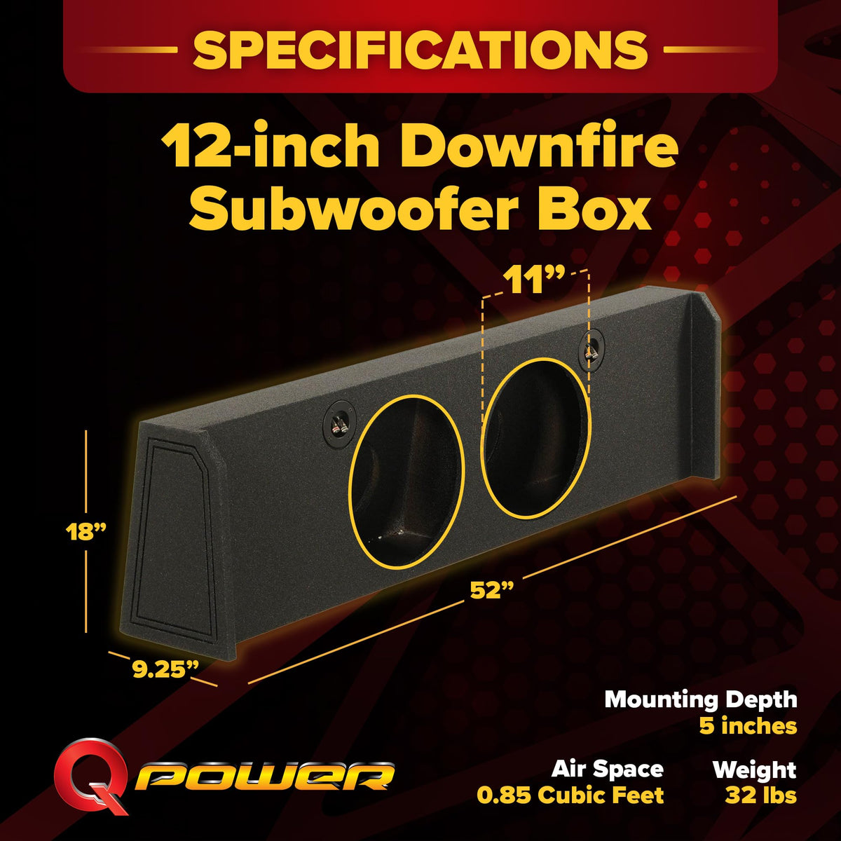 Dual 12in Subwoofer Box X342