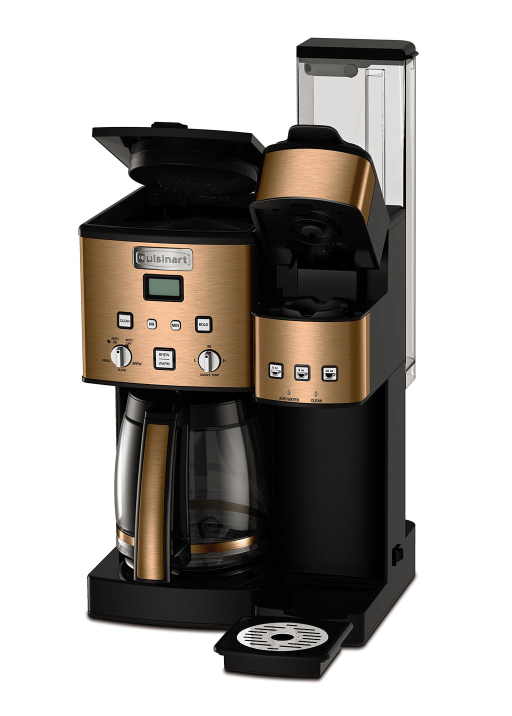 Single Serve + 12 Cup Stainless Steel Coffee Maker O8823