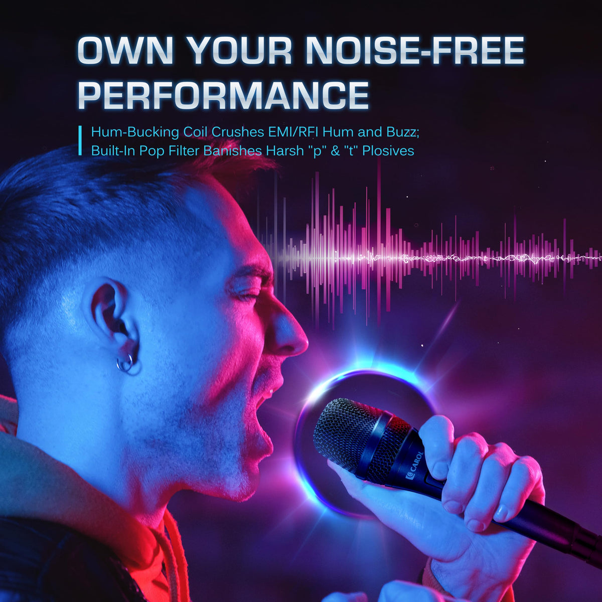 XLR Wired Dynamic Cardioid Vocal Microphone with Switch D230