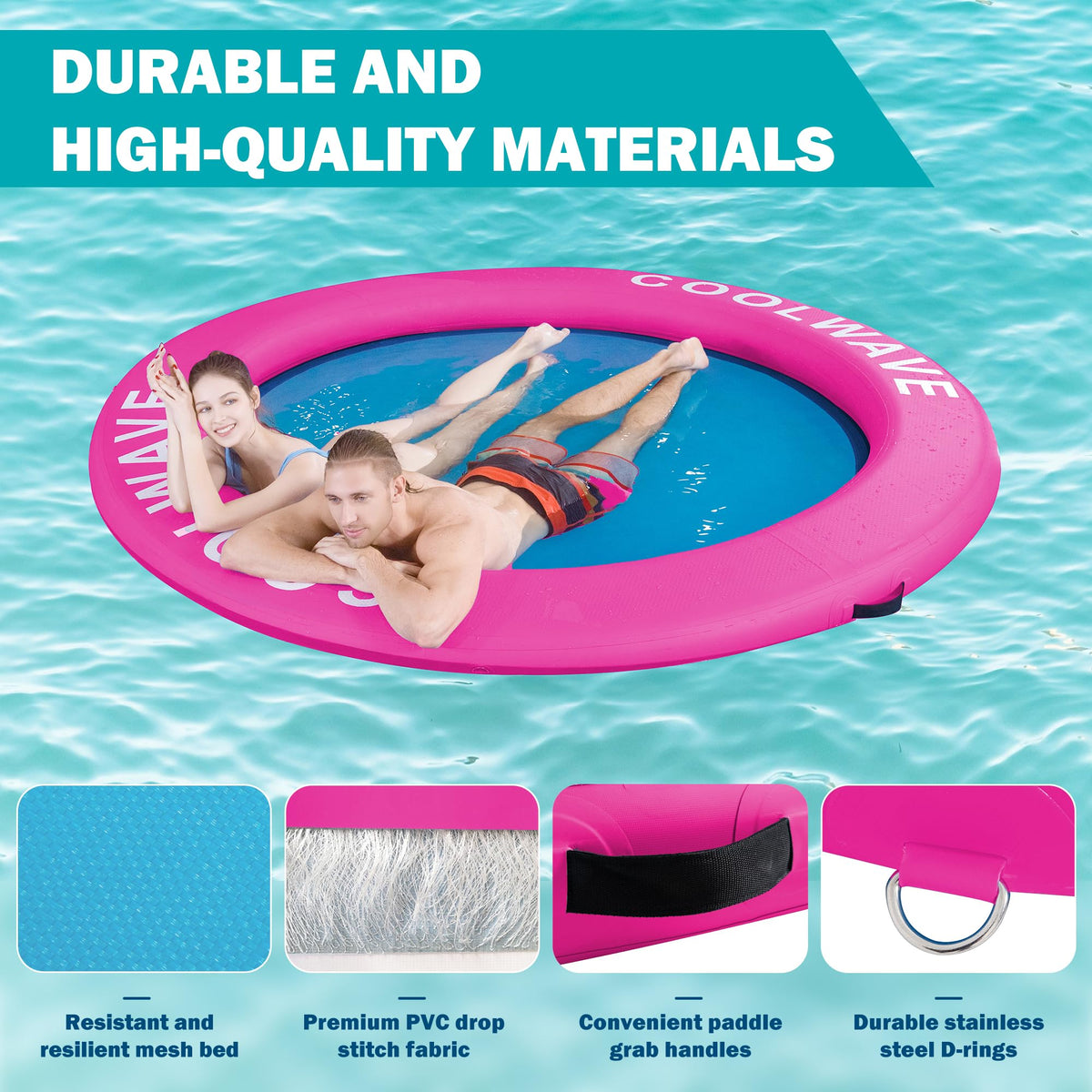 Inflatable Water Hammock Floating Dock with Cup Holders F460