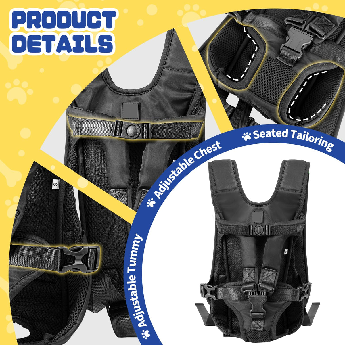 Legs Out Front Pet Carrier Backpack for Small Medium Dogs Cats up to 25lbs J623