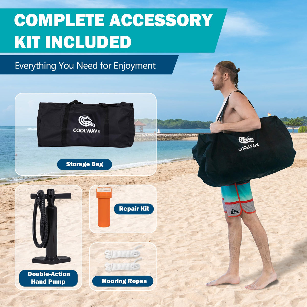 Inflatable Water Hammock Floating Dock with Cup Holders F460