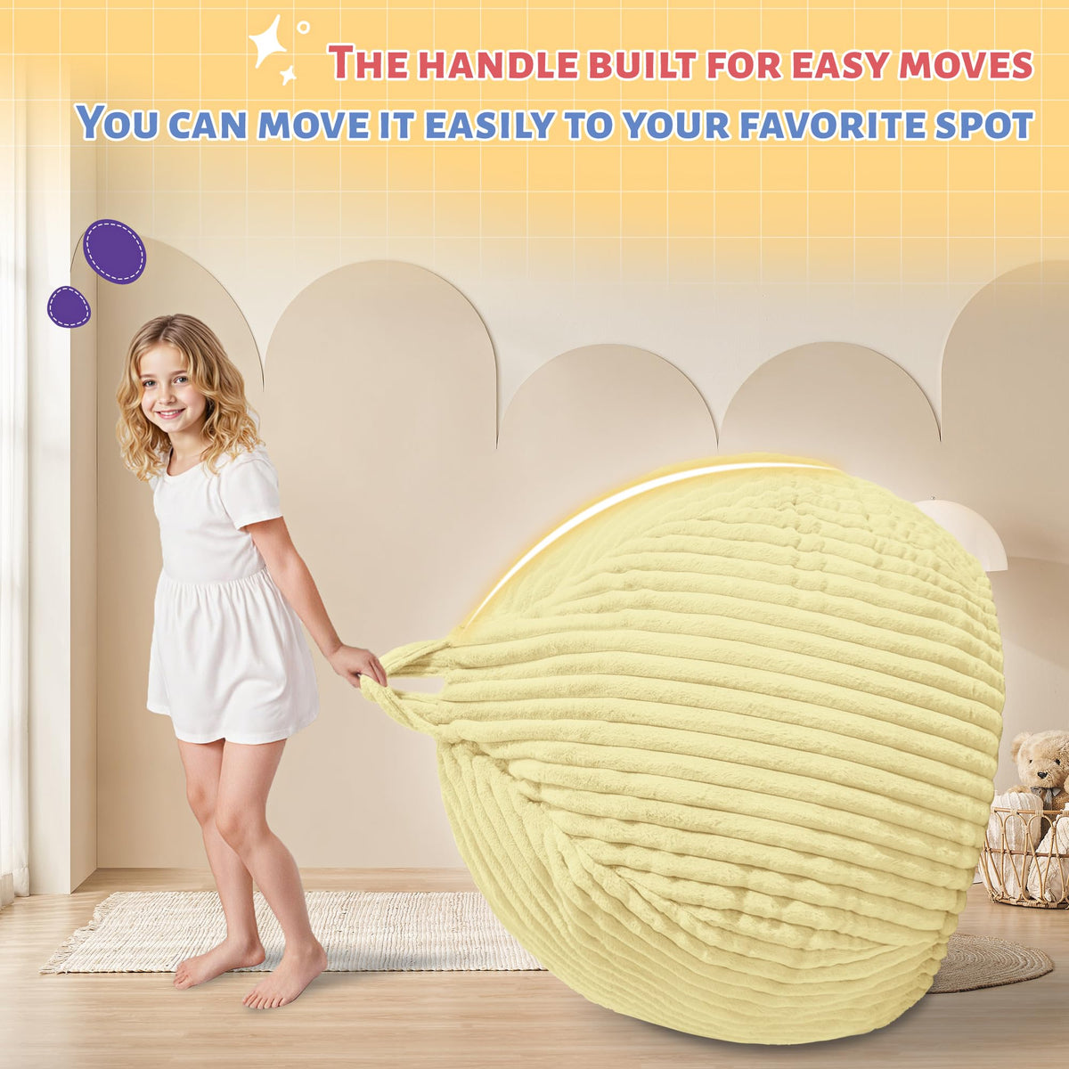 2FT Memory Foam Bean Bag Chair V296566