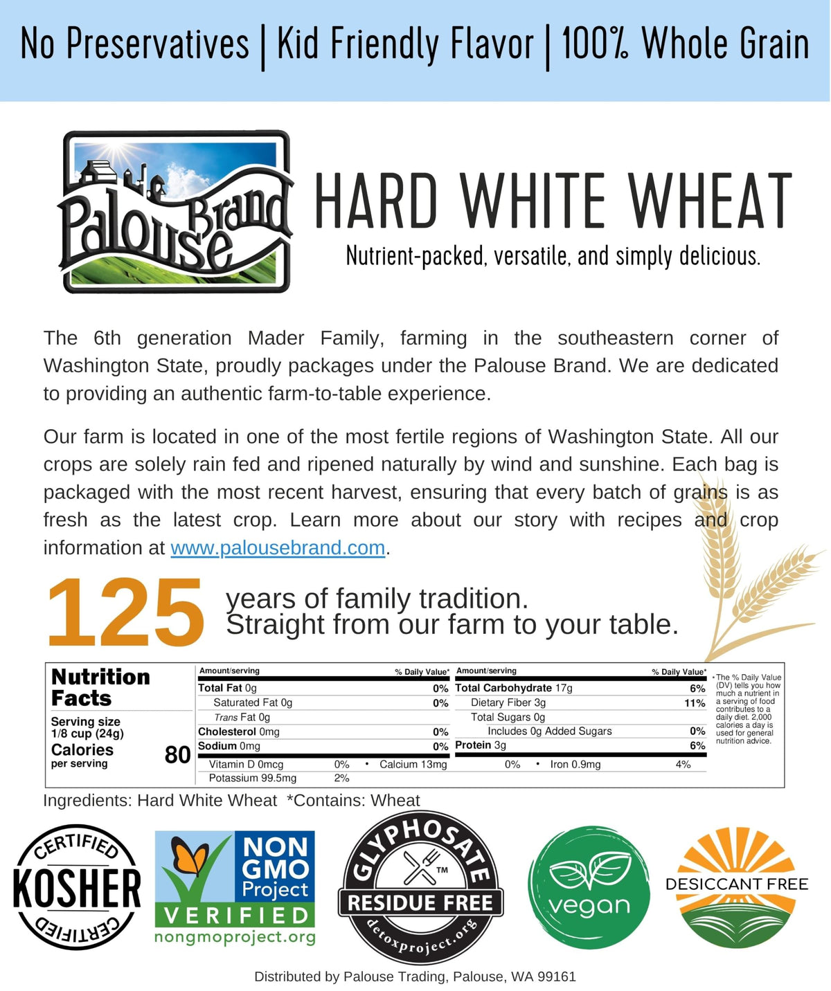 White Red Wheat Berries 100 LBS 4-25 lb bags J233493