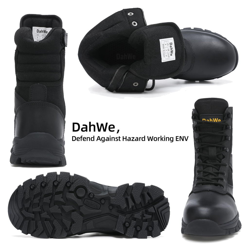 Tactical Boots Steel Toe Side Zipper 8 inches Z19426