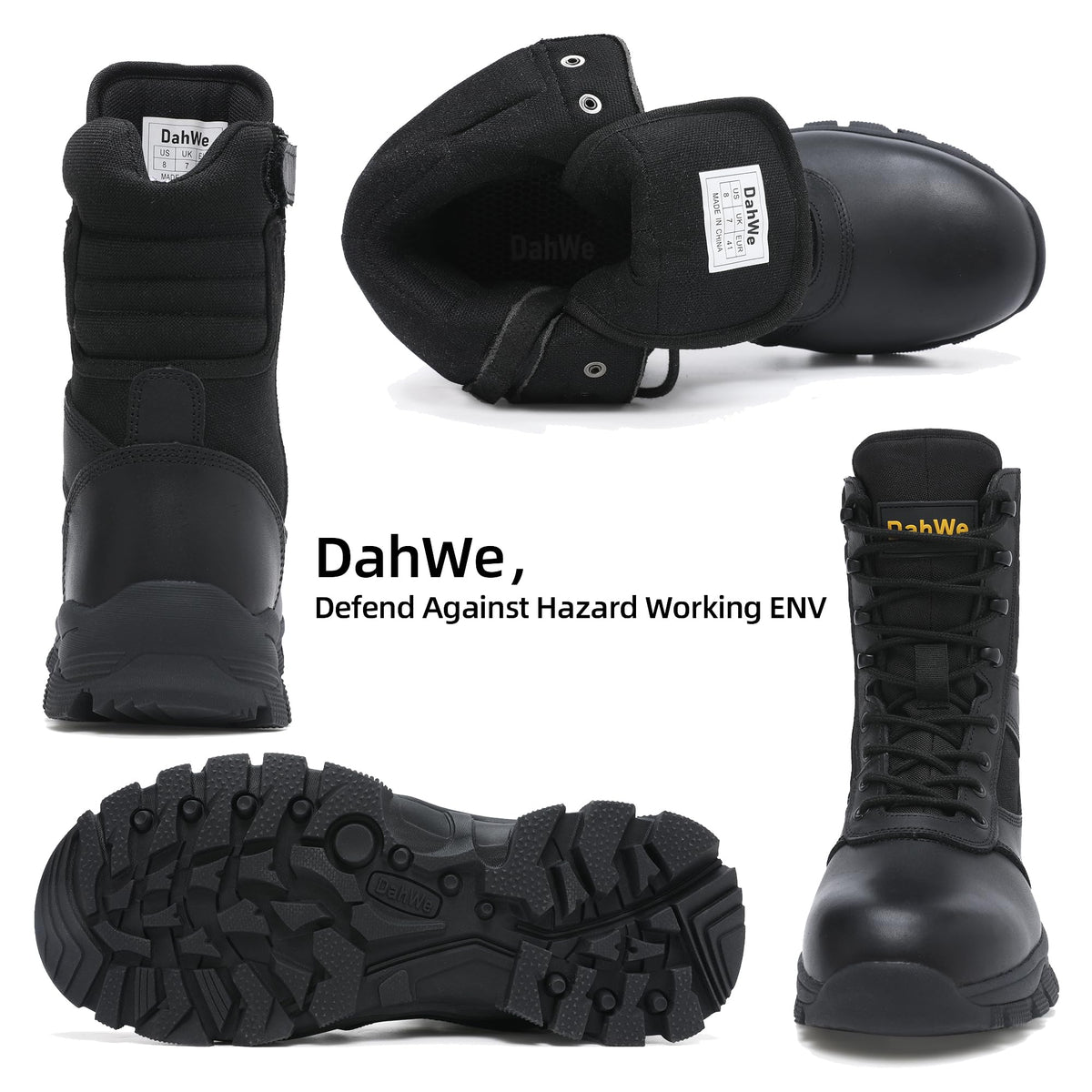 Tactical Boots Steel Toe Side Zipper 8 inches Z19426