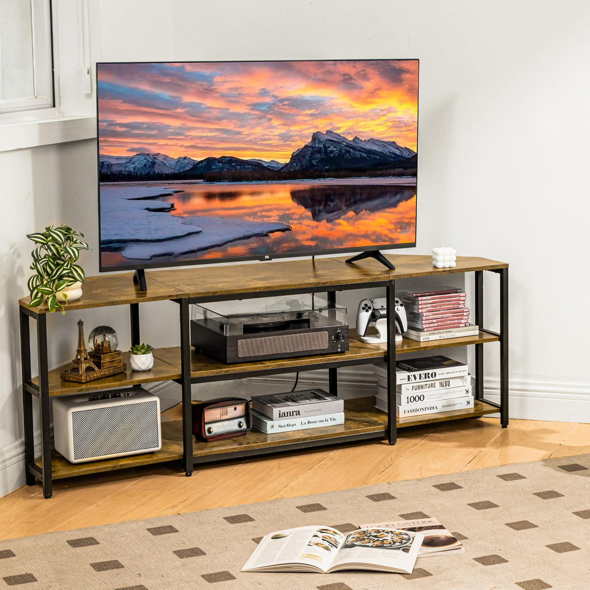 Corner TV Stand with Power Outlet C118710