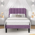 Twin Size Velvet Upholstered Platform Bed Frame V792570
