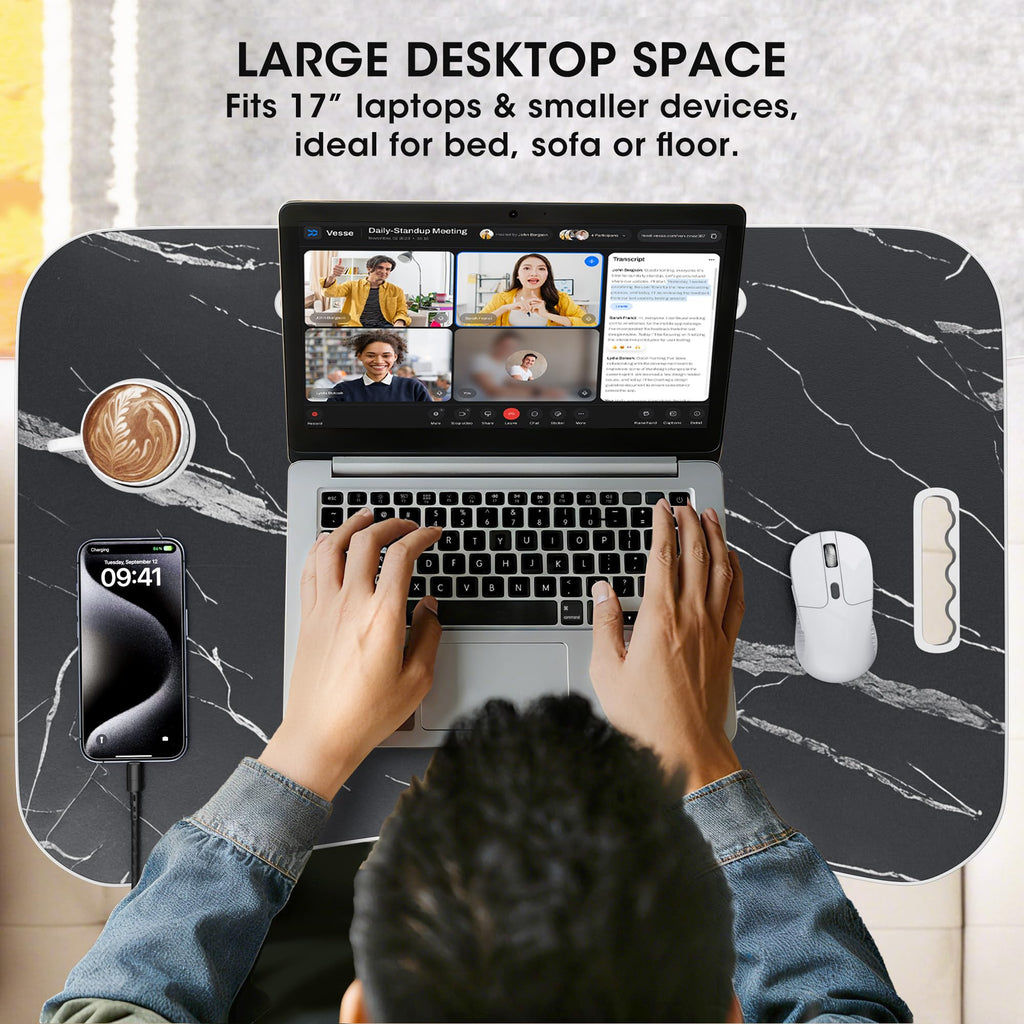Folding Wood Lap Desk with Cup Holder Y19485