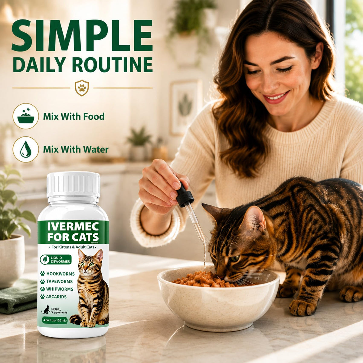 Cat Dewormer Liquid for Cats & Kittens I14892