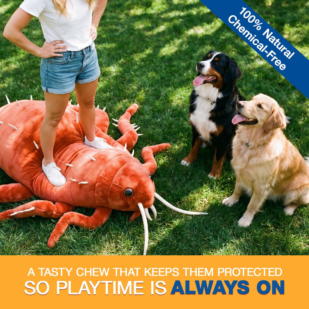 Natural Flea and Tick Chewables for Dogs, 180 Soft Chews O264018