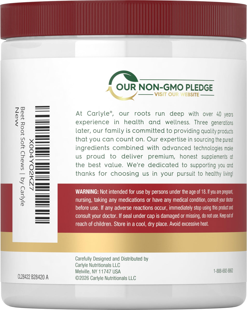 Beet Root Soft Chews 60 Count Mixed Berry Flavor B579
